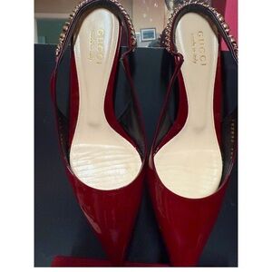 Gucci Women's Deep Red Slingback Heels